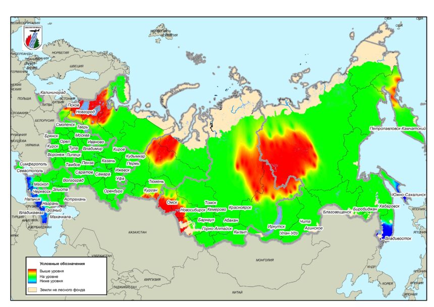 Прогноз пожарной опасности в лесах России на август составила авиалесоохрана