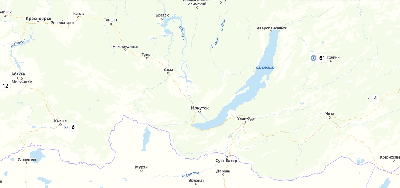 Погода в ангарске карта