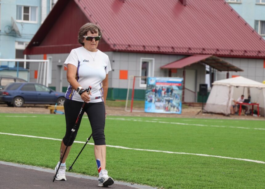 Ольга Кырова установила рекорд Иркутской области по скандинавской ходьбе