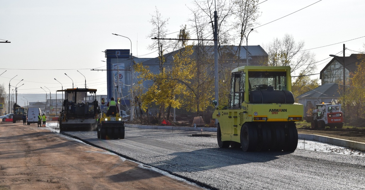 Ход работ на улице Комсомольской в Братске. Фото