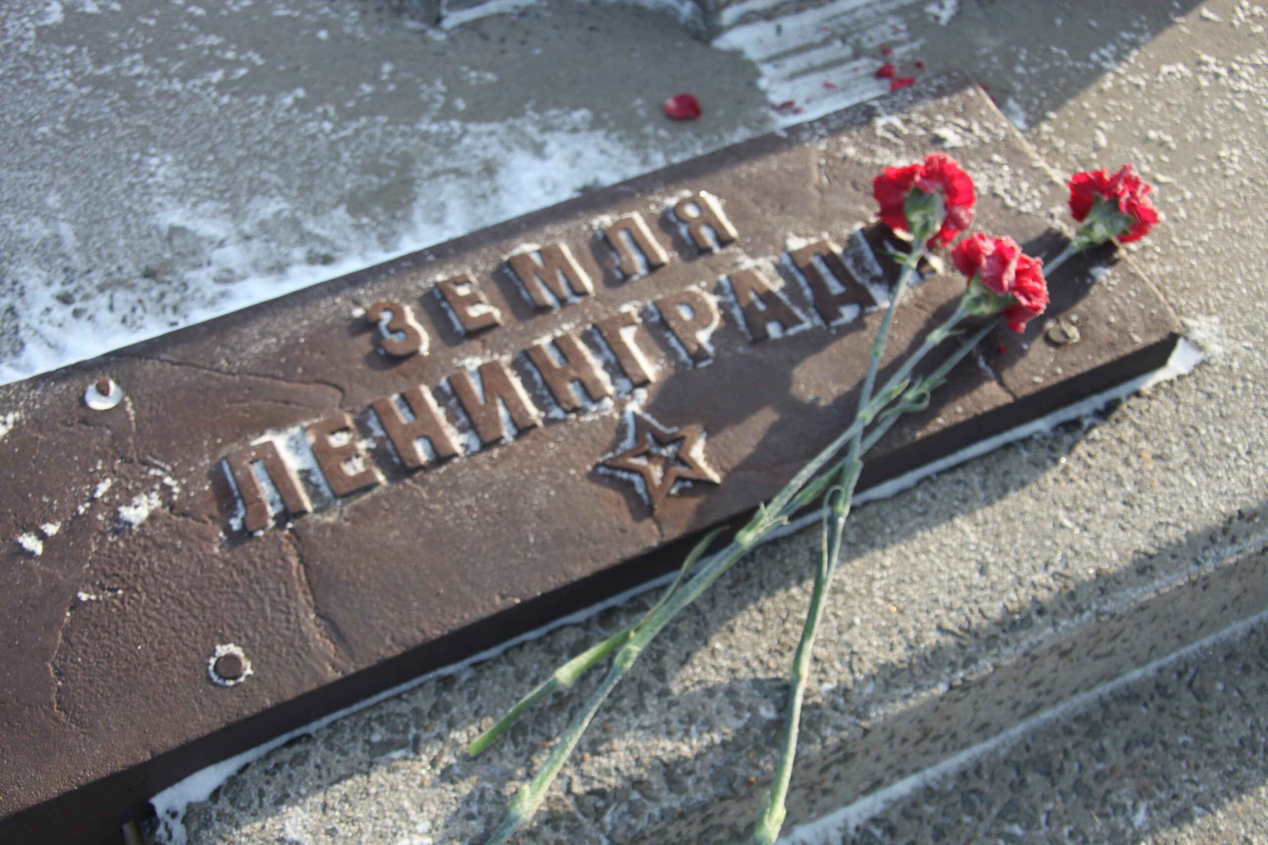 Гирлянду и букеты цветов возложили в Братске в память о защитниках блокадного Ленинграда