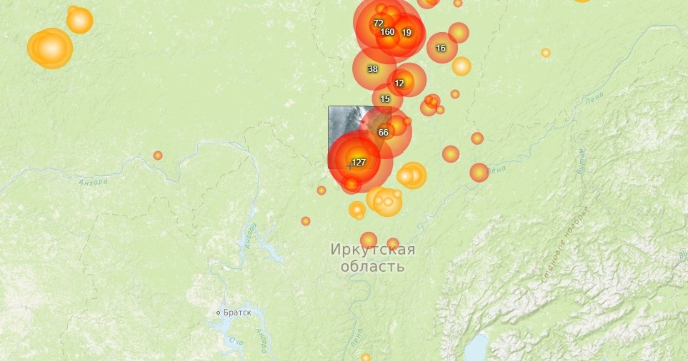 Карта задымления свердловской области