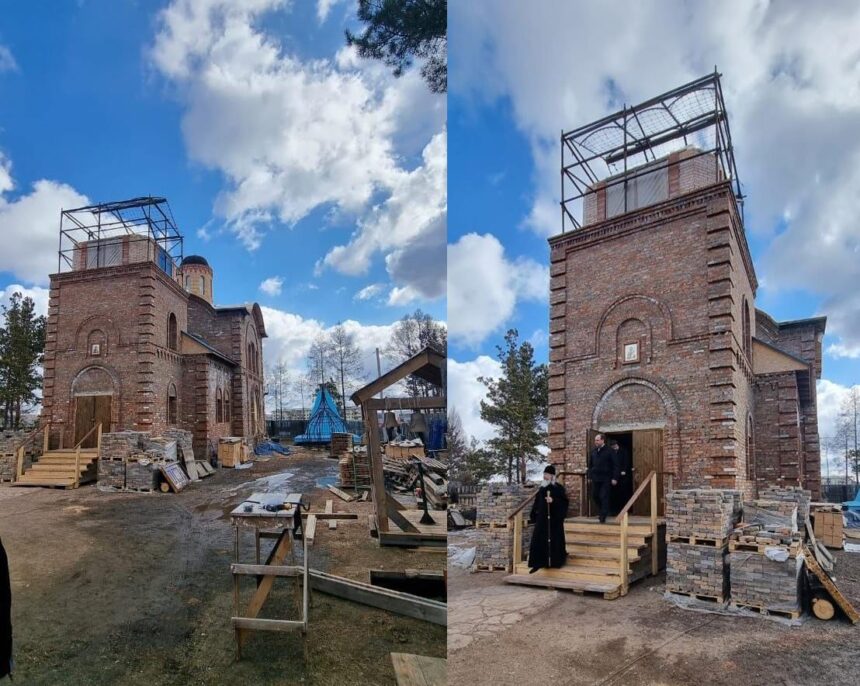 Тихвинский Храм иконы Божией матери продолжают строить в Вихоревке