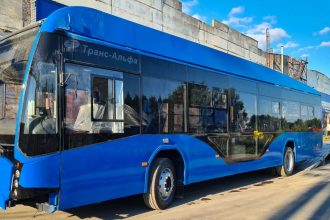 В Братск из Вологды доставлен еще один современный низкопольный троллейбус