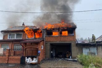 Женщина получила ожог лица при пожаре в Братске